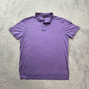 Polo Ralph Lauren Shirt Mens Large Pima Soft Touch Flesh Pony Polo Short Sleeve